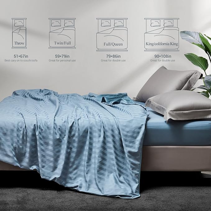 Elegear Double-Sided Cooling Blanket Throw for Hot Sleepers, Arc-Chill 3.0 | Q-Max>0.5 Cooling Fabric, Absorbs Heat to Keep Body Cool, Breathable Summer Blankets for Night Sweats & Menopause, 51"x67"
