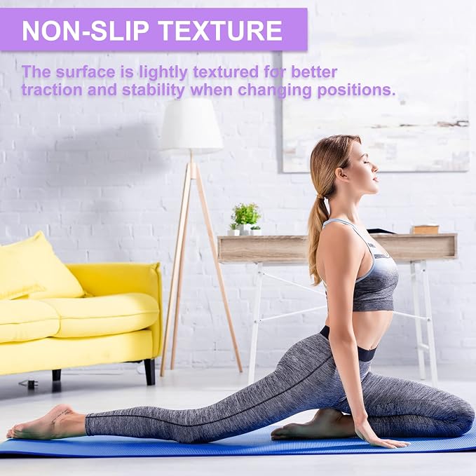 3 mm Thin Yoga Mats Bulk, Lightweight PVC Exercise Mats Non Slip Workout Fitness Pads for Yoga Pilates Stretching Classes Gym Home Studio, Easy to Clean