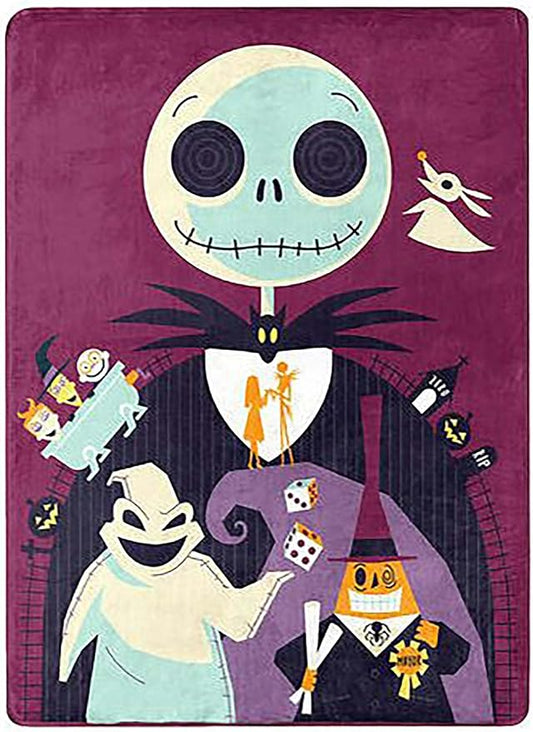 Northwest Nightmare Before Christmas Silk Touch Throw Blanket, 46" x 60", Psychedelic