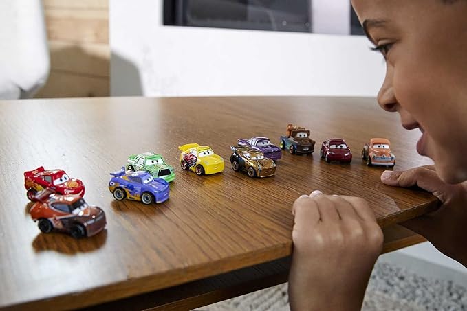Mattel Disney and Pixar Cars Mini Racers Set of 10 Mini Die-cast Toy Cars, Derby Racers Series, Collectible Vehicles