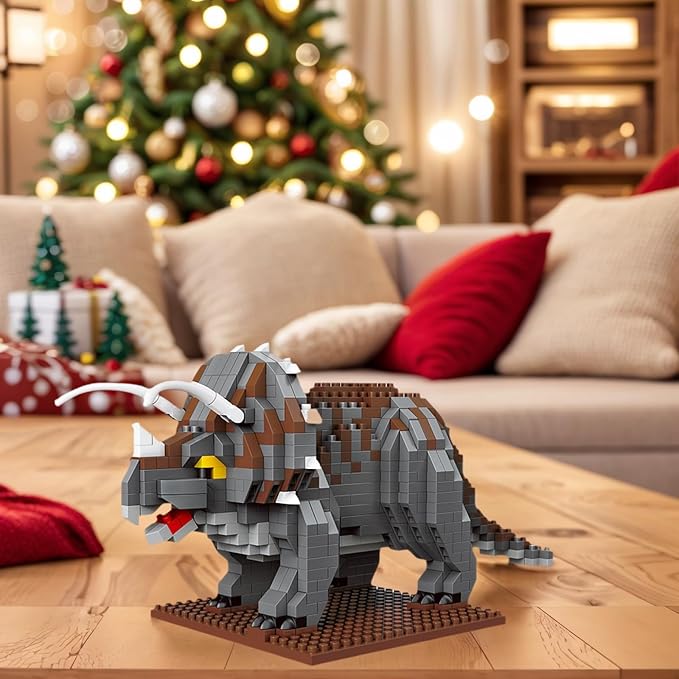 Dinosaur Micro Mini Building Block Sets for Adults, No Compatible with Lego, Building Toys for Home & Office Decor, MOC 3D Creative Model Gifts for Christmas