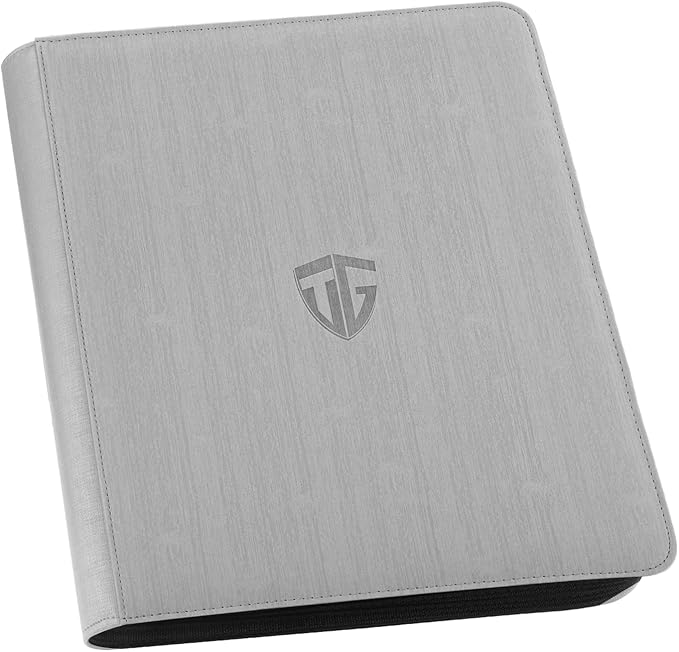 Toploader Binder,Holds 216 Toploaders,9 Pocket Top Loader Binder with Sleeves for 3"x4" Rigid Toploaders Hard Cases,Top loader Binders for TCG, MTG Card Binder, Trading Cards Binder(Grey)
