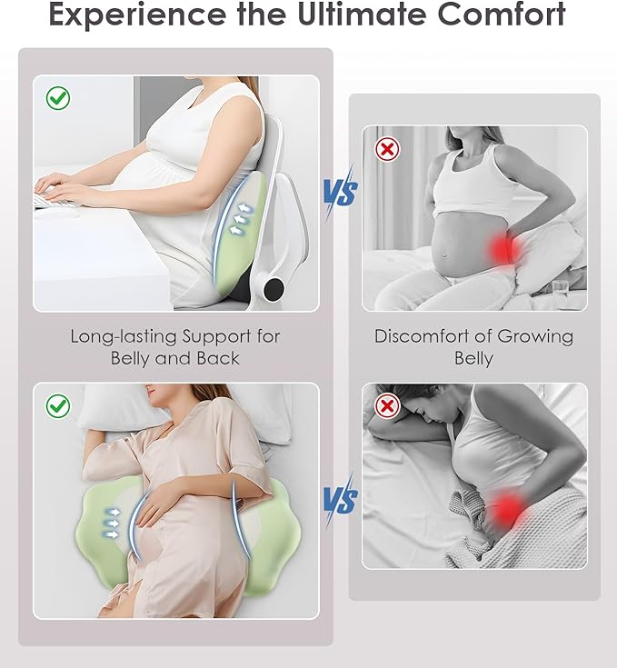 Pregnancy Pillows for Sleeping, Memory Foam Maternity Pillow Support for Back Belly HIPS, Adjustable Travel Wedge Pillow for Pregnant Women, Side Spleeping Pregnant Pillows with Cooling Pillowcase