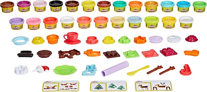 Play-Doh Holiday Advent Calendar for Kids 3 and Up, 24 Day Countdown, Multiple Surprise Gifts Behind Each Door, Arts & Crafts