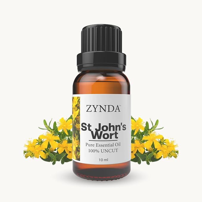 St. John’s Wort Essential Oil – 100% Pure & Natural Aromatherapy Oil | Calming & Relaxing Herbal Extract | Organic Mood Support Essential Oils for Balance & Wellness – 10ml