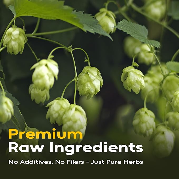 FullChea - Hops Herb, 4oz/114g - Natural Cut & Sifted Humulus Lupulus L. | Pure hops flowers, Non-GMO & caffeine-free, earthy subtly bitter notes, mild gut soothing for relaxing herbal infusions