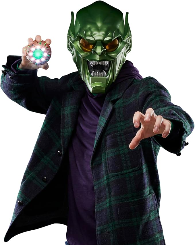 Marvel Legends Series Green Goblin Premium Roleplay Helmet, Spider-Man: No Way Home Adult Collectible Roleplay Gear