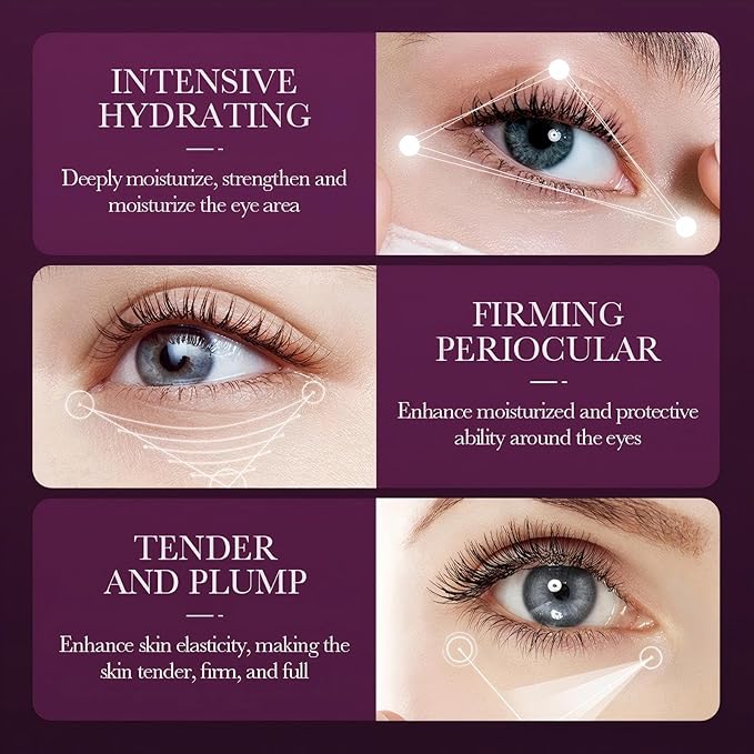 Eye Cream for Dark Circles and Puffiness - Anti Aging Eye Cream for Wrinkles and Fine Lines, Hydrating Under Eye Cream with Snail Secretion Filtrate & Hydrolyzed Collagen, 0.7oz