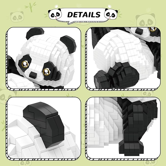 Mini Building Blocks Animals Sets for Goodie Bags, 1154 PCS Micro Mini Panda Building Toy Bricks for Adults, Party Favors for Kids 12+ 14+, Birthday Gift for Boys Girls, Carnival Prizes
