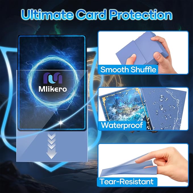 500 Count Card Sleeves, Matte Magic Card Sleeves, Smooth Shuffle & Tear Resistant, Fit for MTG, TCG, CCG (Light Blue)