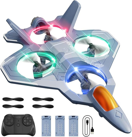 RC Planes Remote Control Airplanes with 3 Batteries, Foam Remote Control Planes for Kids Adults Beginners 4-7 8-12 12-16, Remote Control Helicopter Fighter Jet Drones for Kids Adults, 360° Flip