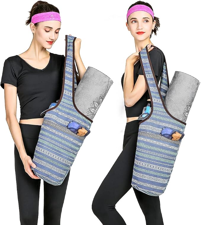 Yoga Mat Bag With Large Size Pocket and Zipper Pocket, Strap Bag, Fit Most Size Mats, Bags and Carriers for Women
