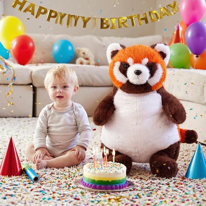 ARELUX Giant 22in Big Red Panda Plush Large Stuffed Animal Hugging Pillow: Soft Jumbo Sleeping Body Warm Fluffy Pillow Adorable Chubby Plushie Toy Gifts for Boys Girls