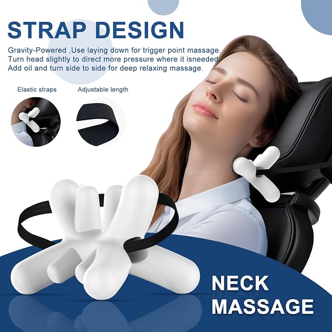Occipital Release Tool,Neck and Shoulder Trigger Point Massager for Headache Relief,Deep Tissue Pressure Point Device with Acupressure Design Targeting Hard-to-Reach Muscles,Fast and Effective