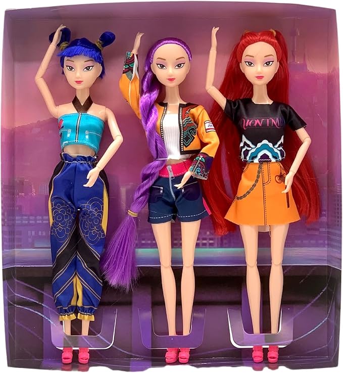 2026 New Singer Fashion Dolls,11.5'' Girl Group Fashion Doll for Kids,Articulated Fashion Doll Set,Great Gift Idea for Girls Fans(A-Purple Hair)