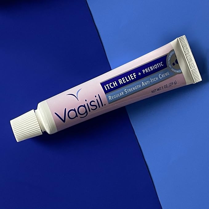 Vagisil Regular Strength Anti-Itch Feminine Cream for Women, Gynecologist Tested, Hypoallergenic, Fast-acting and Long-lasting Itch Relief, Vaginal Moisturizer Soothes and Cools, 1 oz (Pack of 4)