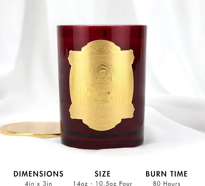 SAINT Raphael The Archangel Scented Candle with Prayer and Prayer Coin | Saint of Healing - Soy Coconut Aromatherapy Candle with 80 Hour Burn Time, Special Edition