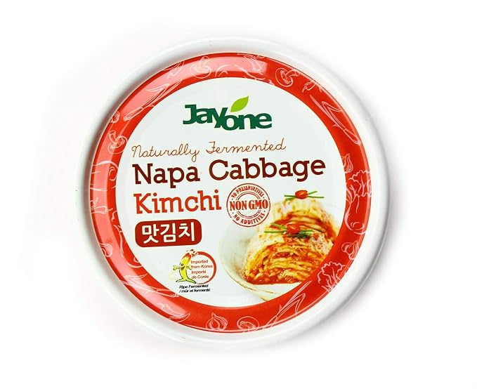Korean Canned Napa Kimchi – Naturally Fermented, Shelf-Stable, Ready-to-Eat, Non-GMO, No Preservatives, Perfect for Meals, Camping & Emergency Food (5.64oz x 12)