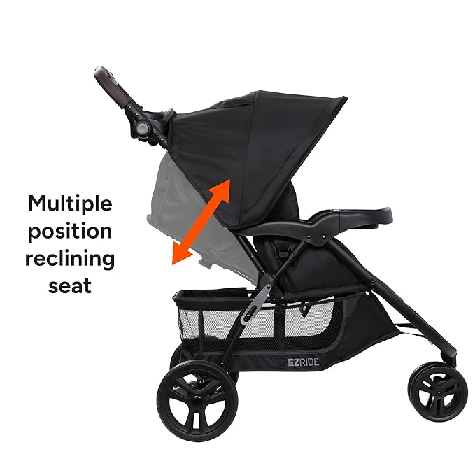 Baby Trend EZ Ride DLX Stroller Travel System (with EZ-Lift Plus Infant Car Seat), Dash Midnight