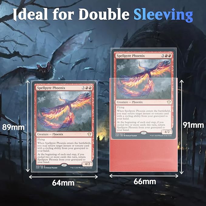 600ct Perfect Fit Sleeves, Perfect Fit Card Sleeves, Inner Sleeves MTG, Exact Fits Sleeve for Double-Sleeving, High Clarity Trading Card Sleeve for PKM, TCG, Gaming Cards