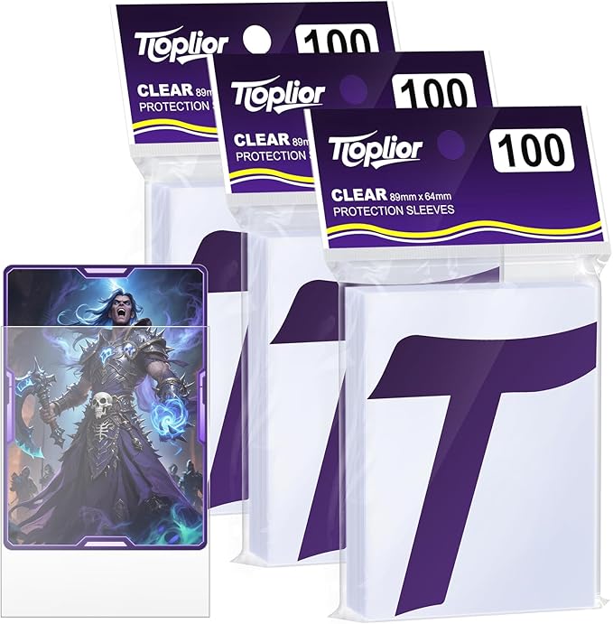 300 Perfect Fit Sleeves,Inner Clear Card Sleeves Perfect Fit for Double Sleeving,60-Microns Ultra Clear Protection,High Clarity Trading Card Sleeve Compatible with MTG, TCG, Game,Sport Cards