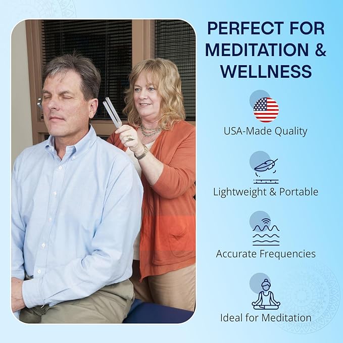 Angel Tuning Forks for Healing - Made in the USA - 4160 hz, 4225 hz & 4096 hz (aka Crystal Tuner), Connect with Higher Energies and Frequencies - Sound Healing Instrument & Sound Therapy Instruments