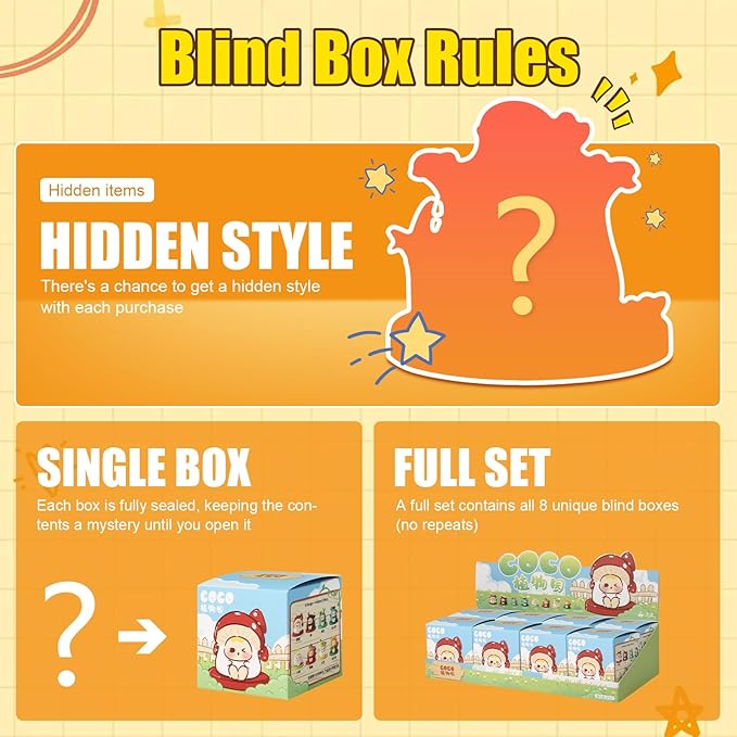 Coco Plant Blind Box Set 8PC Mystery Box Cute Figures Mini Botanical Garden Collectibles Birthday Gift Random Design