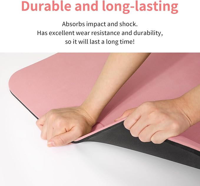 PAIDU Yoga Mat Non Slip Anti-tear,extra thick-2/5 inch（10MM）High Resiliency Professional POE Yoga Mats for Women Men Kids,72"x24"inch,Workout, Yoga, Pilates and Floor Exercise, with Carrier Strap