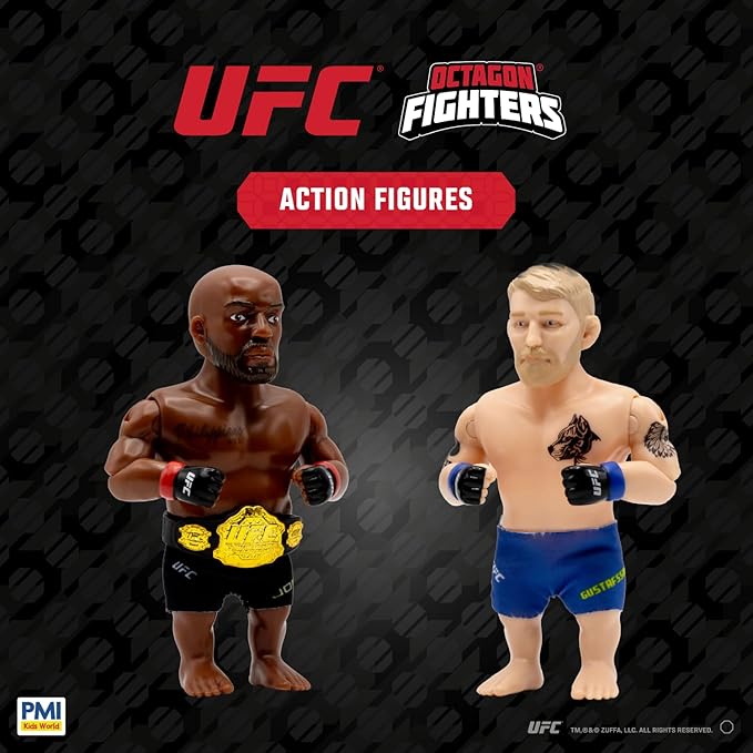 UFC 4.5-Inch Articulated Action Figures Legendary Fights 2-Pack Mystery Assortment – Includes 2 Fighters, Accessories and Championship Belt | Official UFC Collectible by PMI – Random 1 of 3
