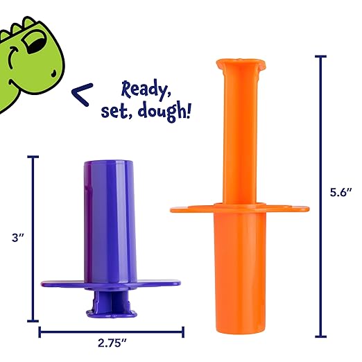 Ready 2 Learn Dough Extruders | Set of 6 | for Ages 2+ | Press Dough into 6 Different Shapes | Playdough Accessories for Kids