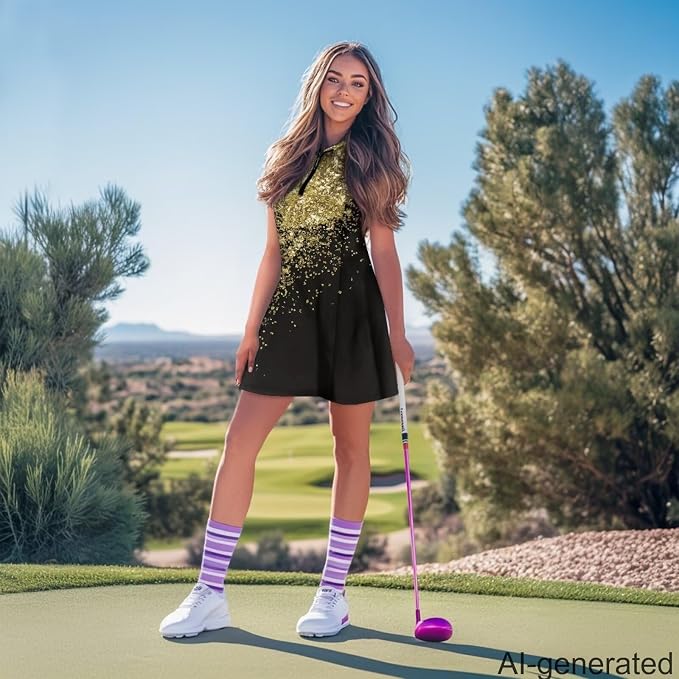 Golf Dress Tennis Dresses for Women with Built in Shorts and Pockets Sleeveless Athletic Dress Workout Dress