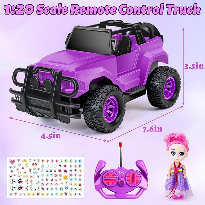 YongnKids Remote Control Car for Kids, 1:20 Scale Rc Trucks for Boys Age 4-7, Rc Truck Cars Toys for Ages 5-7 8-13 Boys Girls Birthday Gift