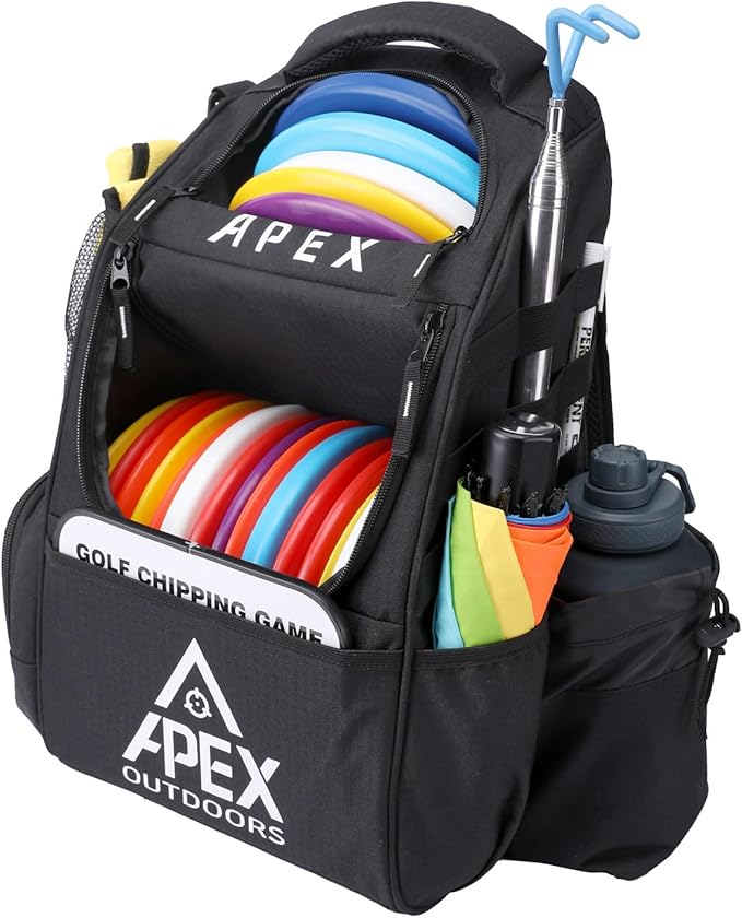 Disc Golf Bag, Large Disc Golf Backpack Holds Over 21 Discs, Durable & Lightweight with Multiple Storage Pockets