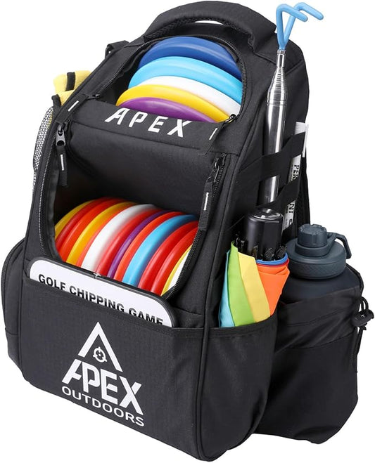 Disc Golf Bag, Large Disc Golf Backpack Holds Over 21 Discs, Durable & Lightweight with Multiple Storage Pockets