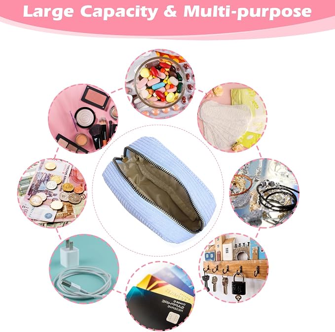 Period Bag for Teen Girls (Pink) | Corduroy Sanitary Napkin Storage Bags Portable Sanitary Pad Storage Bag with Slip-in Pockets