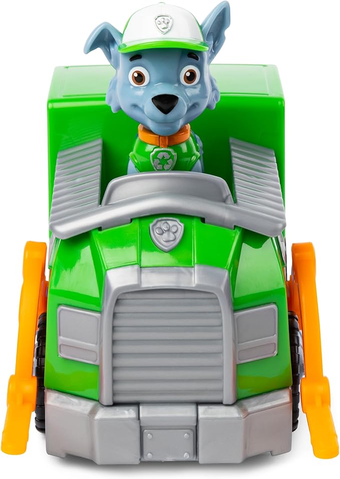Paw Patrol, Rocky’s Recycle Truck Vehicle with Collectible Figure, Preschool Toys for Boys & Girls Ages 3 and Up