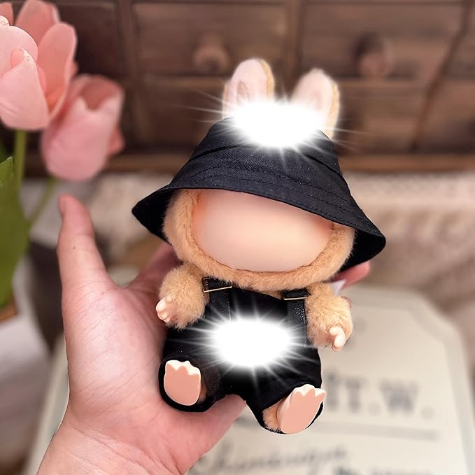 Clothes Fit for 17CM Doll, Fashion Doll Clothes Outfit Set Cute Theme Designer Toys Dress Accessories for Collector Fans Display (P Black Set)