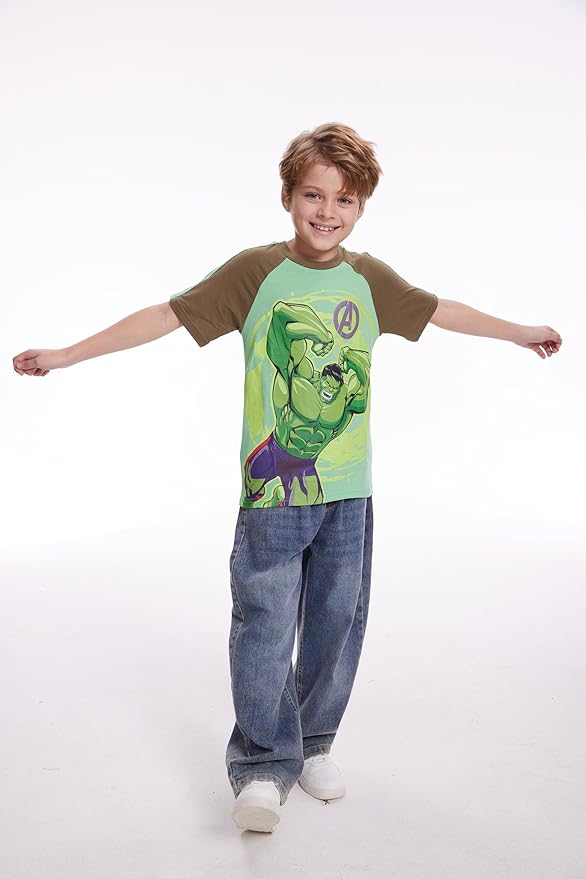 Marvel Boys' Marvel Avengers Boy's 4-Pack Superhero Short Sleeve Tee Shirt Set