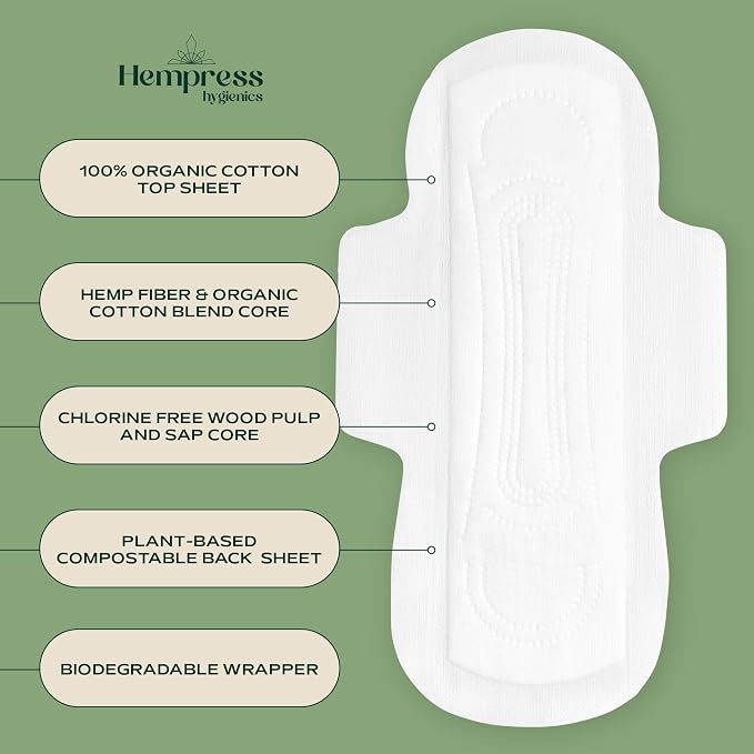 Organic Cotton Period Kit for Women & Teens, Soft, Hypoallergenic Menstrual Pads with Wings and Panty Liners, Fragrance Free, Sensitive Skin Friendly Feminine Hygiene (Bundle of 3)