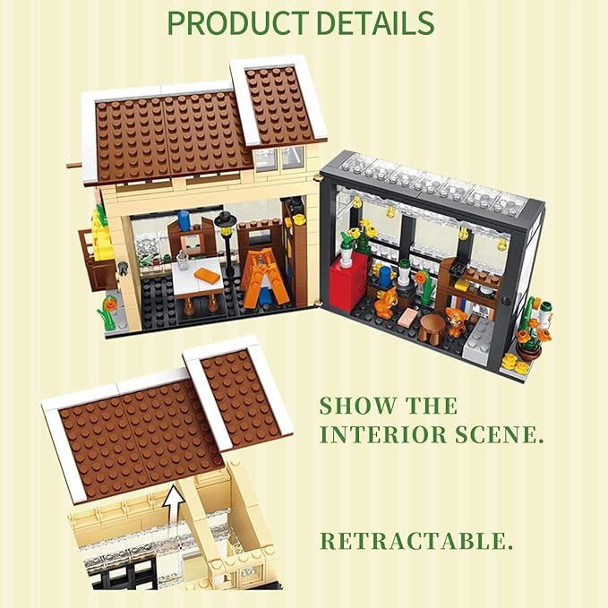 FANTASY&Co. Pet Bookstore Building Blocks Set - 640PCS, Creative Playset for Kids 6+, STEM Educational Toy, Compatible with Lego