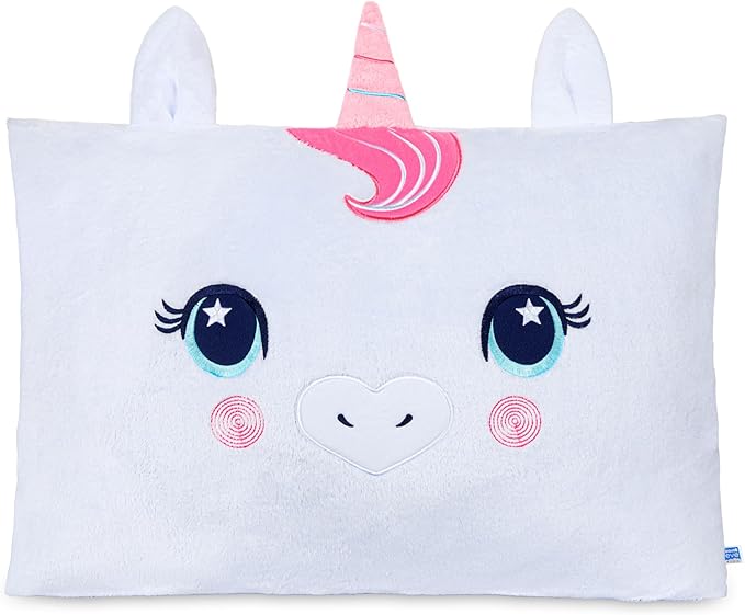 Saint Eve Kids Pillow Pals Fuzzy Pillow Case, Cute Animal Friends Soft Pillow Cover for Kids Beds and Nap Time - Pinky the Unicorn