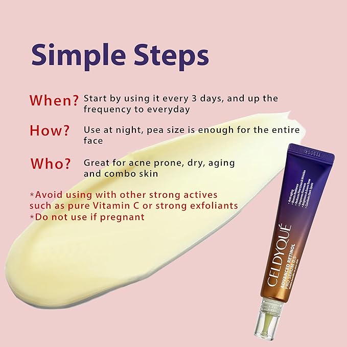 Advanced Retinol Pro Retinal Serum 0.5 w/Centella Asiatica 66% Anti-Aging Radiance-Boosting & Skin-Smoothing Cream w/Retinal Complex, Niacinamide & Hyaluronic Acid Korean Skincare