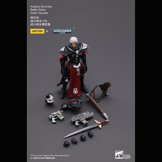 JOYTOY 1/18 Action Figures - Warhammer 40,000 Adepta Sororitas Battle Sister - 5PCS/4‘’,Classic Character,Collectible,Age 15 and Above
