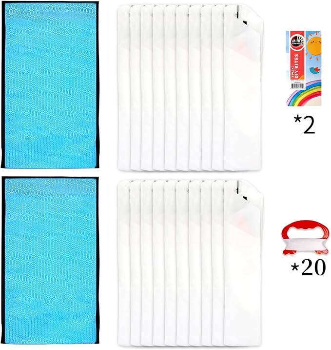 DIY Kites for Kids Kite Making Kit Bulk, Decorating Coloring Kite Party Pack,White Diamond Kite Kits