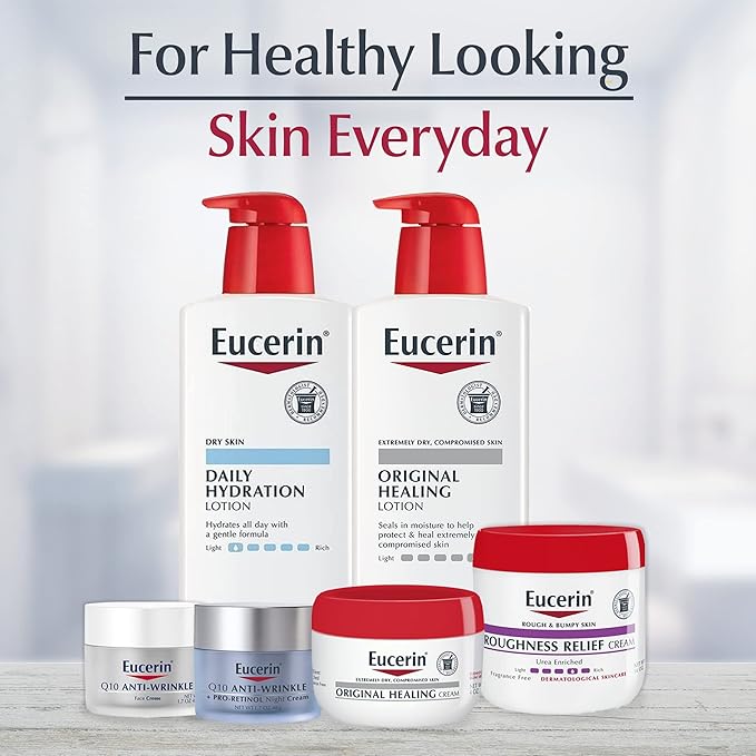 Eucerin Original Healing Cream, Unscented Body Cream for Extremely Dry, Sensitive and Compromised Skin, Emollient Enriched Body Moisturizer, 16 Oz Jar, (Pack of 12)