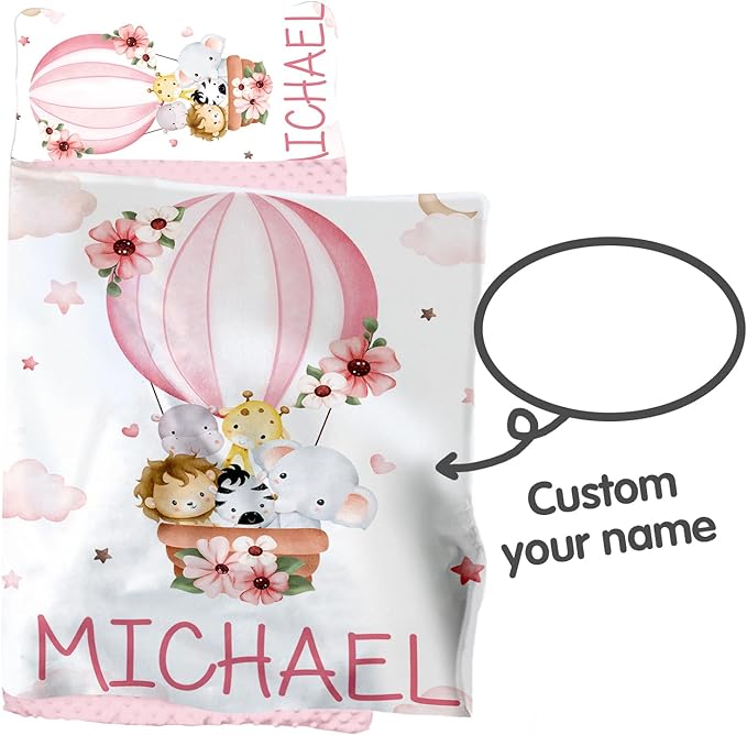 Personalized Toddler Nap Mat for Girls – Custom Name Kids Nap Mat – Daycare Sleeping Mats with Removable Pillow and Soft Minky Dot Blanket for Preschool, Travel, Kindergarten