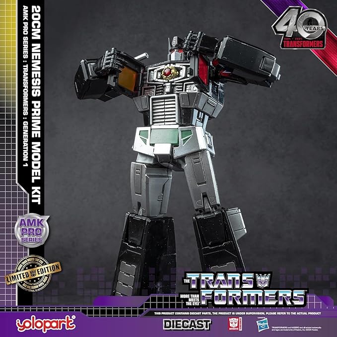 YOLOPARK Transformers G1 Nemesis Prime with Upgraded Weaponry,7.87 Inch Highly Articulated Collectible Transformers Action Figure for Ages 15 and Up,No Converting Transformer Toys