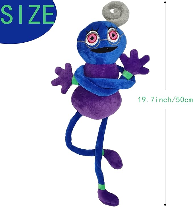 ROCHEMON Grandma Long Legs Plush Halloween Decorations Toy Purple Stuffed Animal Funny Plush Doll Gift for Fans Boys Grils