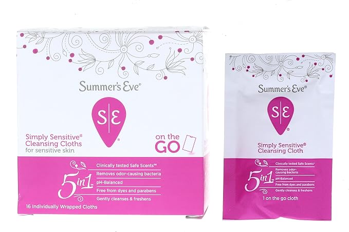 Summer's Eve Cleansing Cloth Simply Sensitive, 16 Count (Pack of 4)