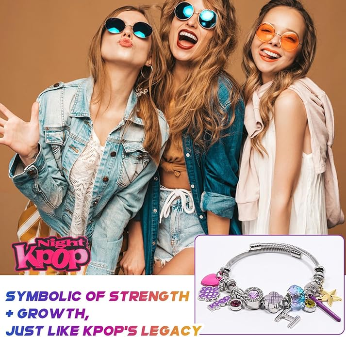 AICase for Kpop Bracelets Merch Gifts Toys Stuff Inspired Bracelets Friendship K_Pop Outfit Cosplay Costume Merchandise Jewelry Gifts for Fans Women Birthday Christmas Stocking